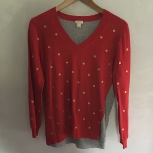 J Crew Polka Dot Sweater